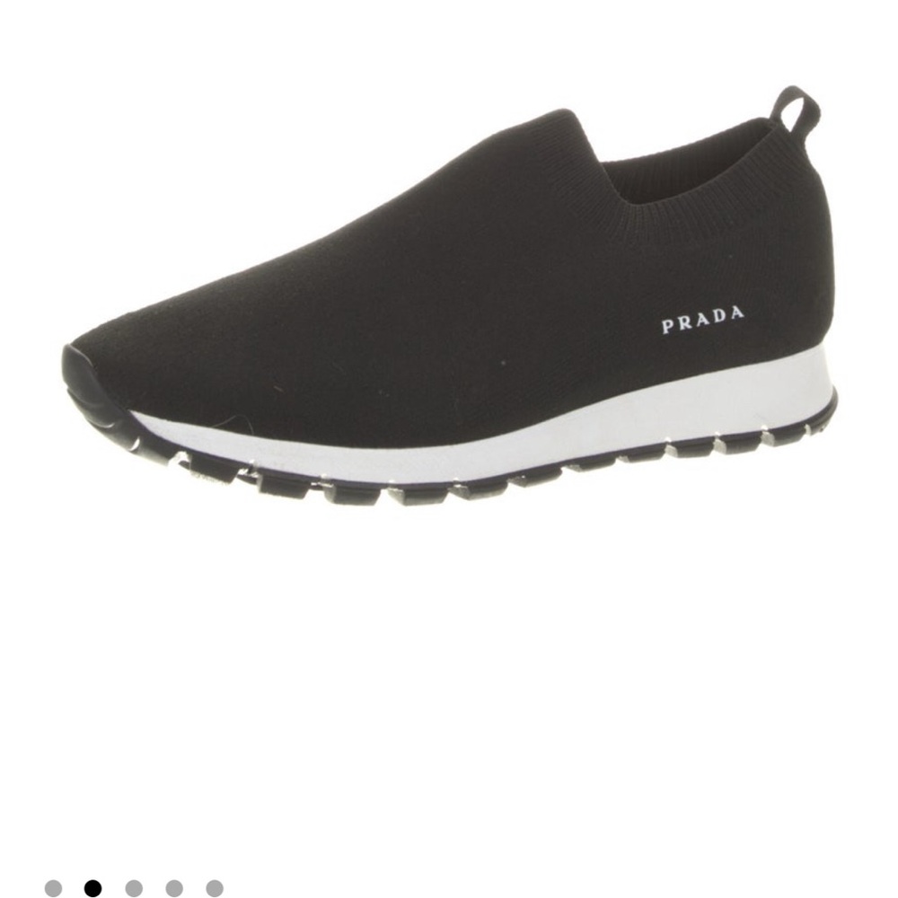 Prada Black and White Women's Sneakers - Picture 1 of 4